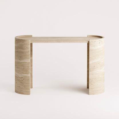 Citrus Ovale High Side Table - Travertine