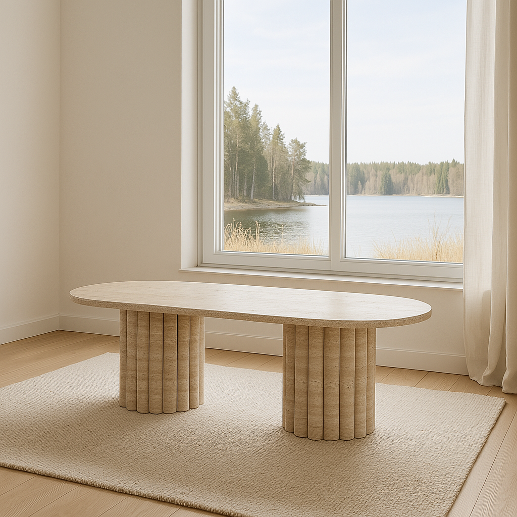 Ripple Coffee Table - Travertine