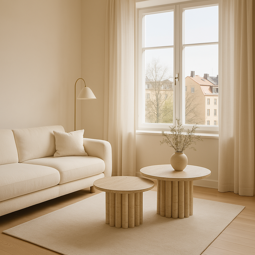 Ripple Mix Coffee Tables - Travertine