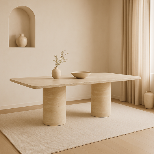 Bondi Dining Table - Travertine