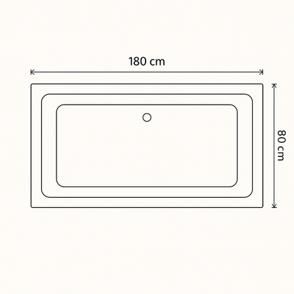 Forma Bloc Bathtub - Travertine