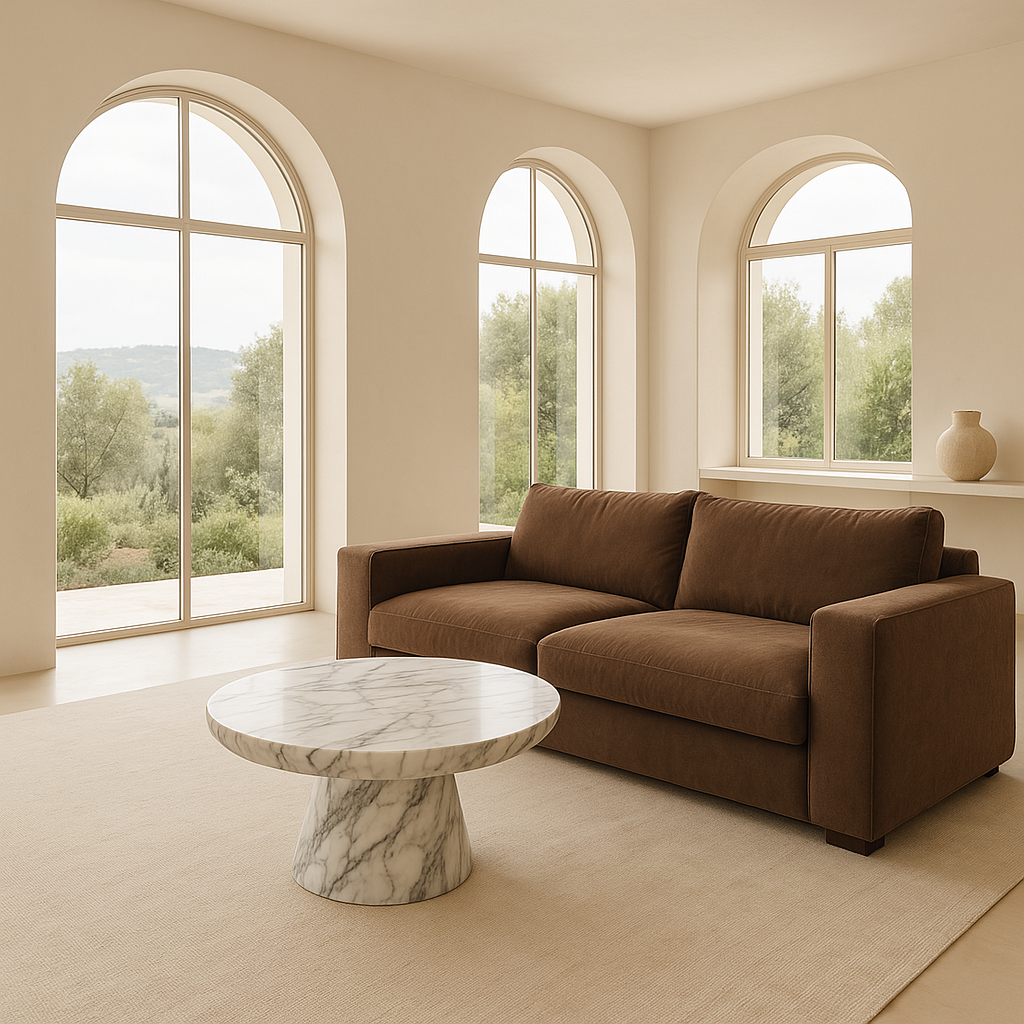 Chunky Cone Coffee Table - Marble Calacatta