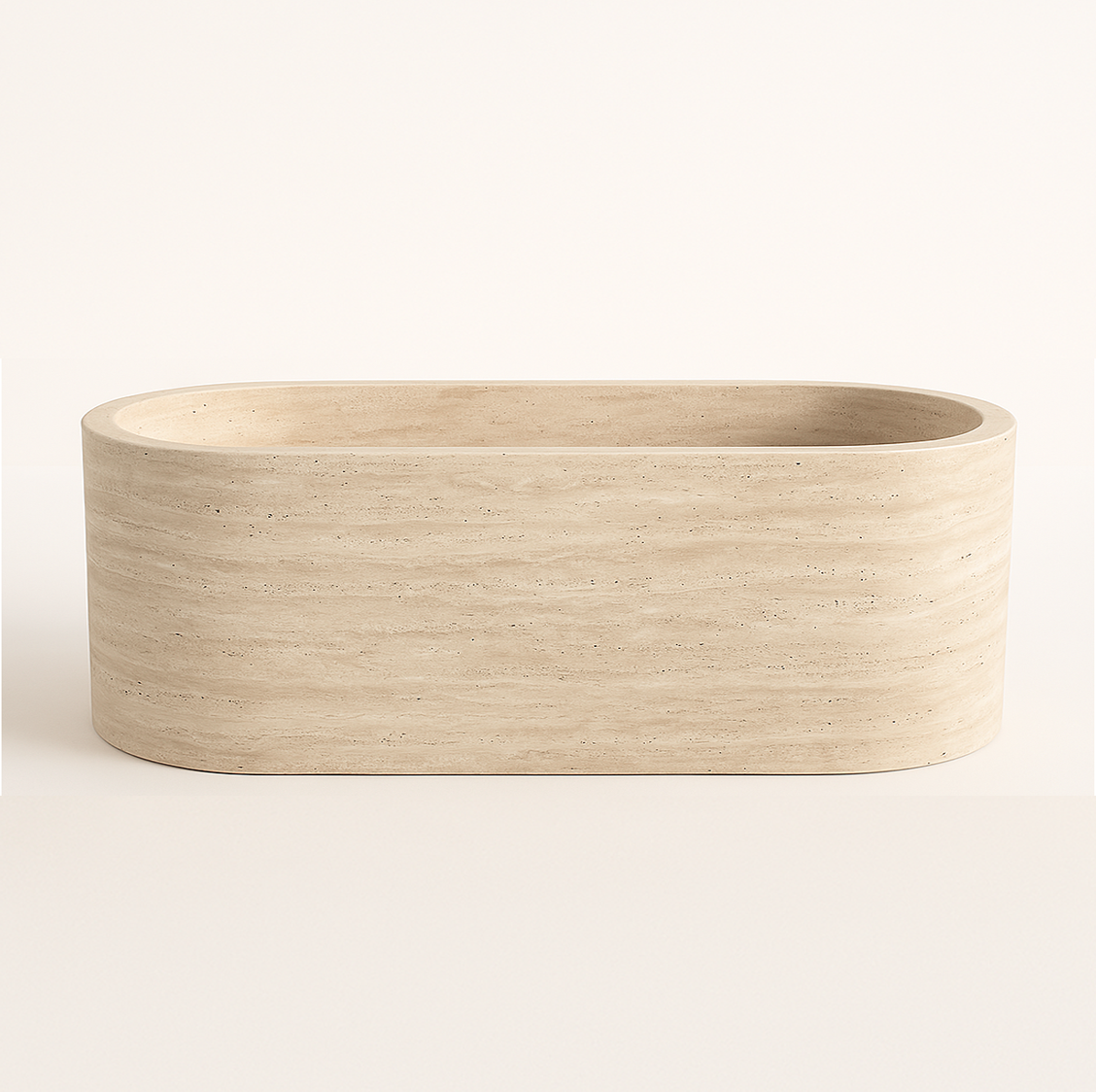 Ovalo Bathtub - Travertine