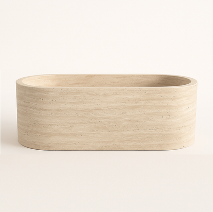 Ovalo Bathtub - Travertine